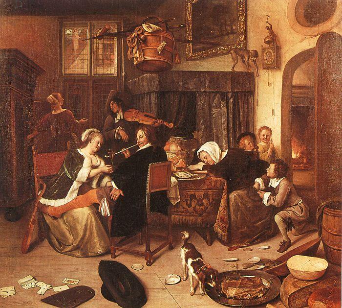 Jan Steen The Dissolute Household Germany oil painting art